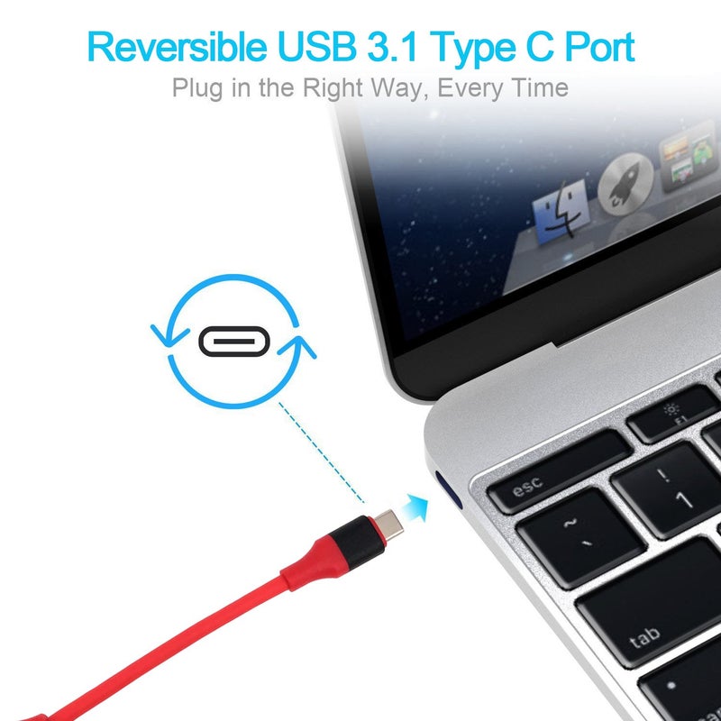 Yeebline Type C to HDMI Adapter, 4K HDTV Mirroring Cable USB 3.1 (USB-C) to HDMI Digital AV Converter for 2016 MacBook Pro, 2015 MacBook, ChromeBook Pixel (USB C to HDMI Adapter) - Image 2